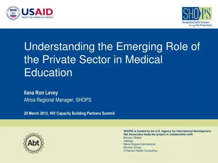 understanding the emerging role of the private sector in medical education