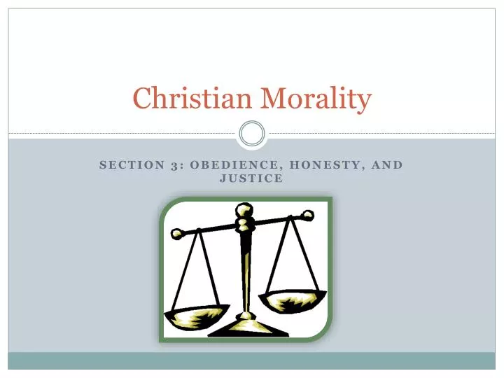 christian morality