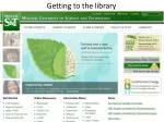 Getting to the library - slide 1