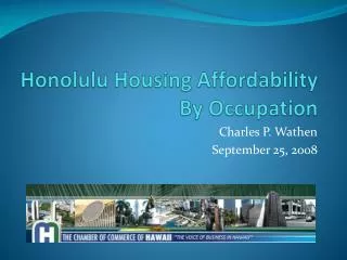 Honolulu Housing Affordability By Occupation