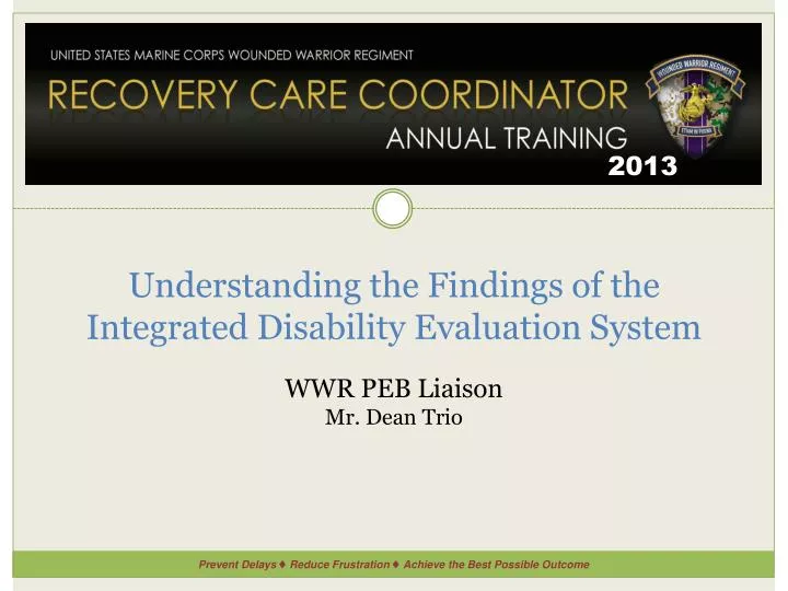 understanding the findings of the integrated disability evaluation system