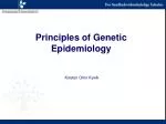 Principles of Genetic Epidemiology - slide 1