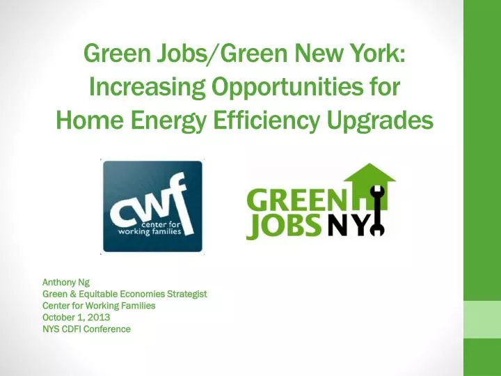 green jobs green new york increasing opportunities for home energy efficiency upgrades