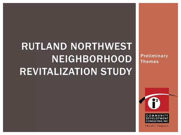 rutland northwest neighborhood revitalization study
