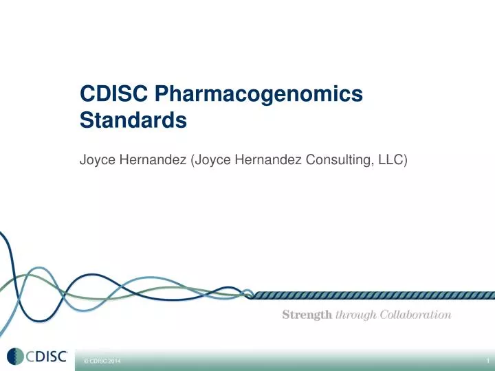 cdisc pharmacogenomics standards