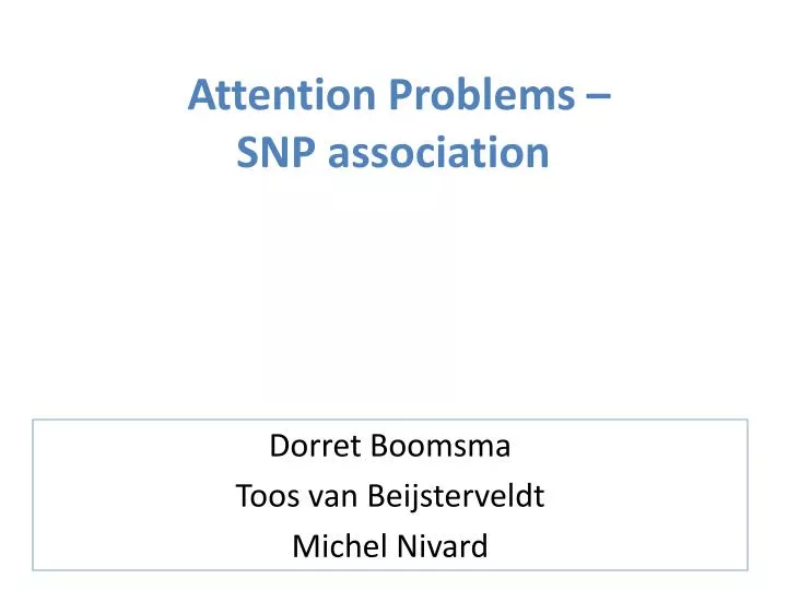 attention problems snp association