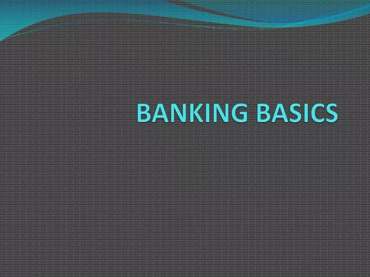 banking basics