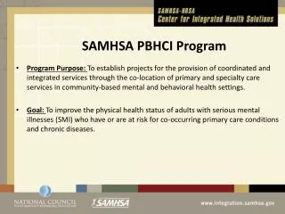 SAMHSA PBHCI Program