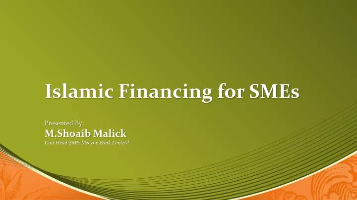 islamic financing for smes