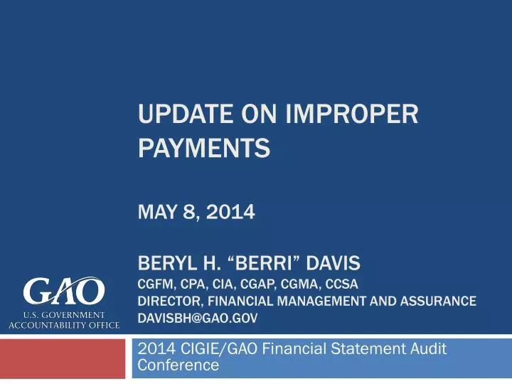 2014 cigie gao financial statement audit conference