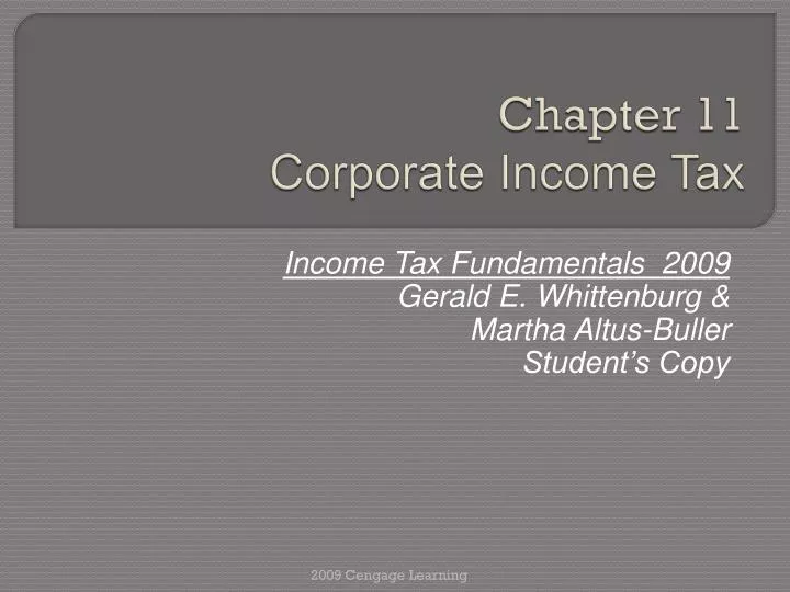 chapter 11 corporate income tax