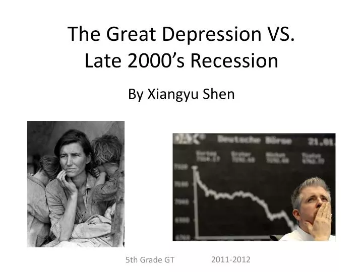 the great depression vs late 2000 s recession