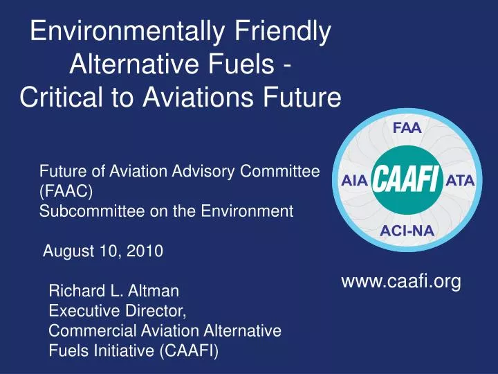 environmentally friendly alternative fuels critical to aviations future