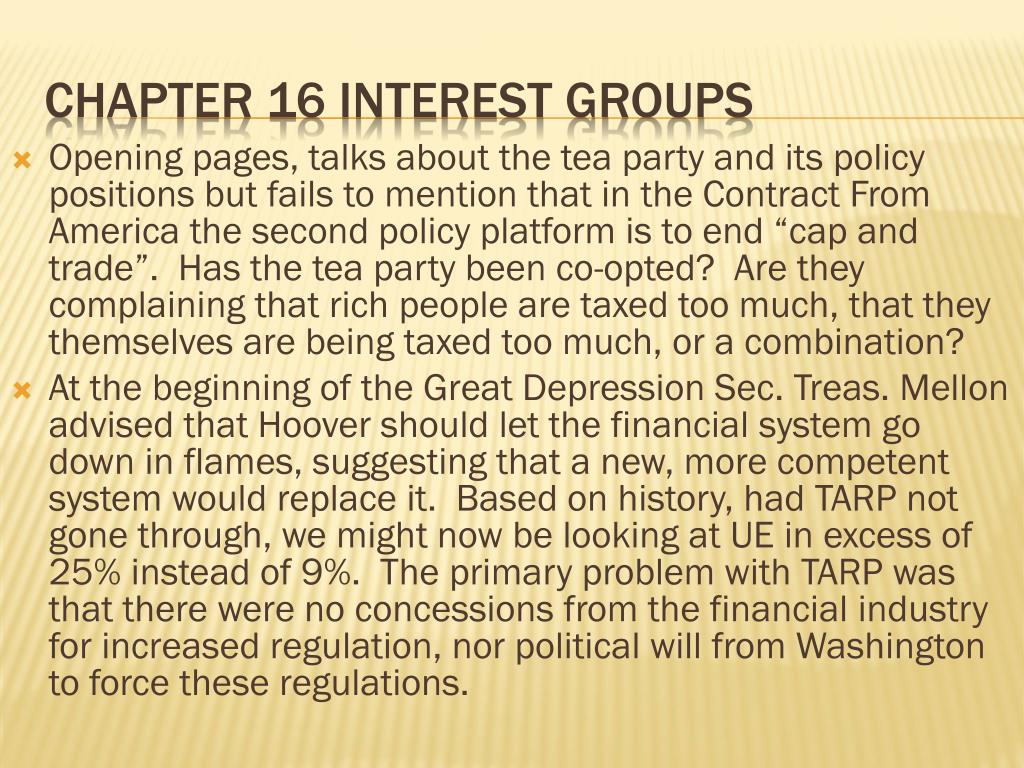 PPT - Understanding Interest Groups and Their Influence on Politics ...