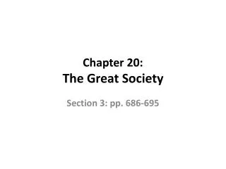 Chapter 20: The Great Society