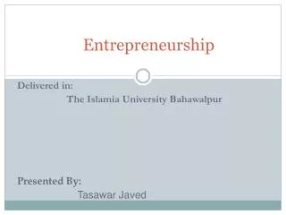 Entrepreneurship