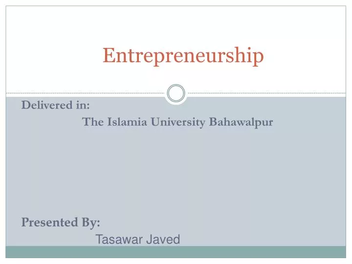 entrepreneurship