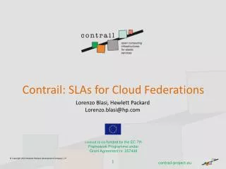 Contrail: SLAs for Cloud Federations