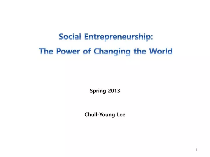social entrepreneurship the power of changing the world