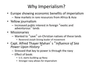 Why Imperialism?
