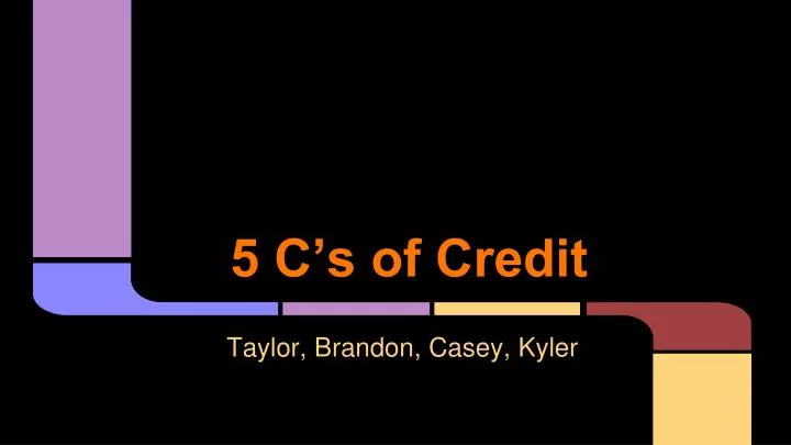 5 c s of credit