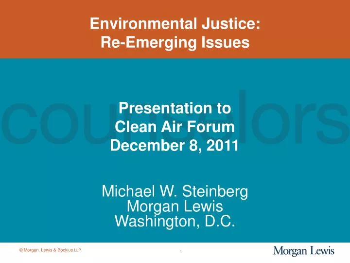 environmental justice re emerging issues