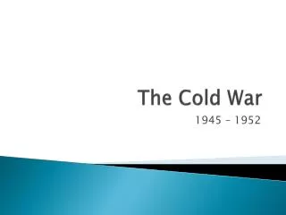 The Cold War