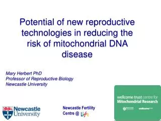 Potential of new reproductive technologies in reducing the risk of mitochondrial DNA disease