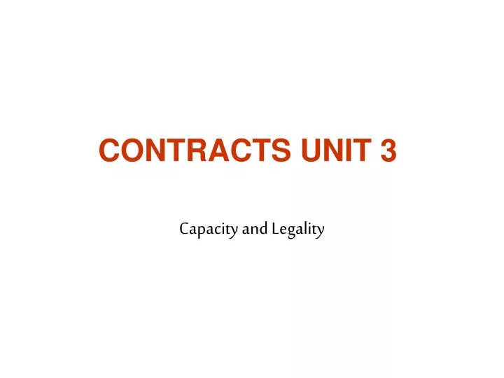 contracts unit 3