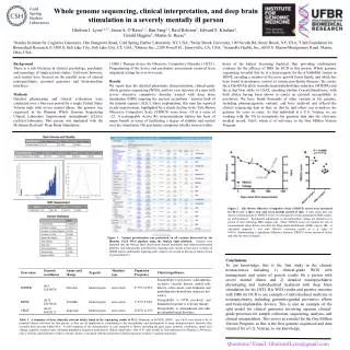 Whole genome sequencing, clinical interpretation, and deep brain stimulation in a severely mentally ill person