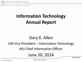 Information Technology Annual Report