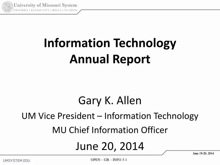 information technology annual report