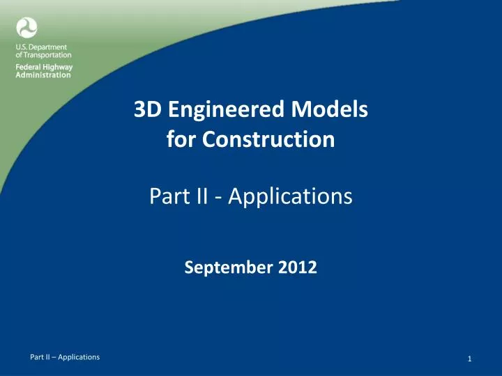 3d engineered models for construction part ii applications