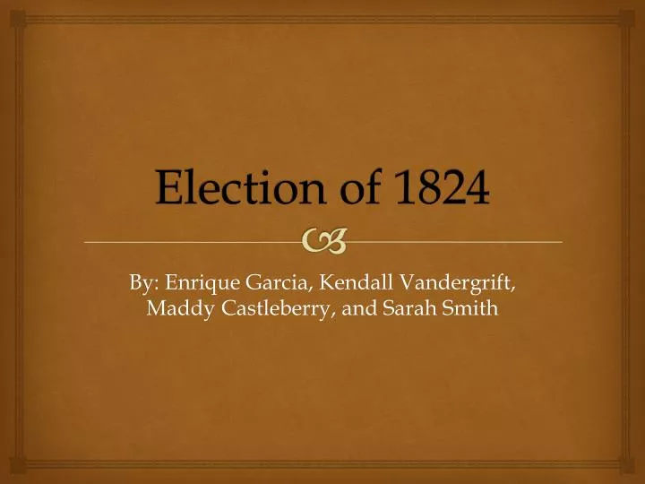 election of 1824