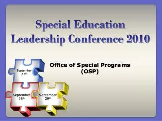 Special Education Leadership Conference 2010