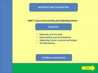 INTRODUCTORY ACCOUNTING