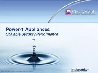 Power-1 Appliances Scalable Security Performance
