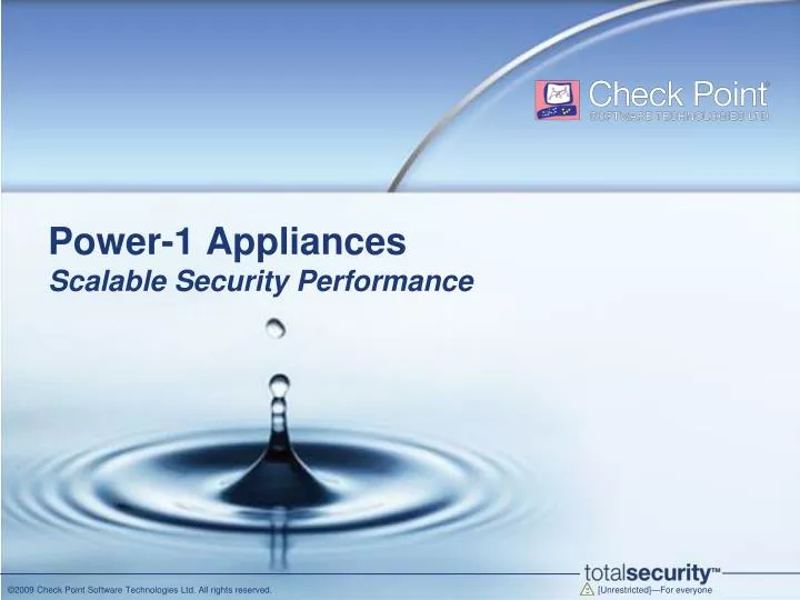 power 1 appliances scalable security performance
