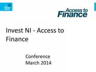 Invest NI - Access to Finance