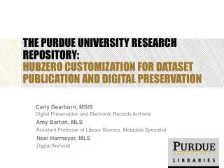 The Purdue University Research Repository: