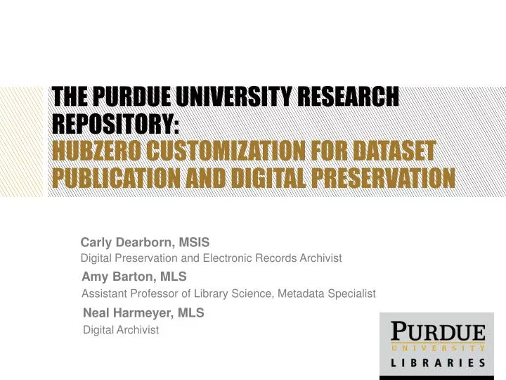 the purdue university research repository