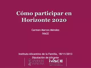 Cómo participar en Horizonte 2020