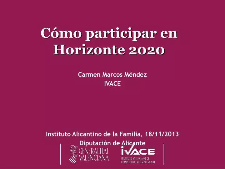 c mo participar en horizonte 2020