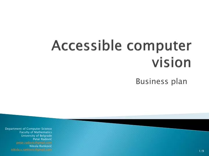 accessible computer vision