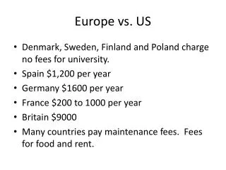 Europe vs. US