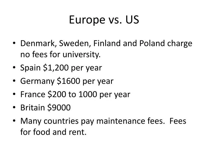 europe vs us