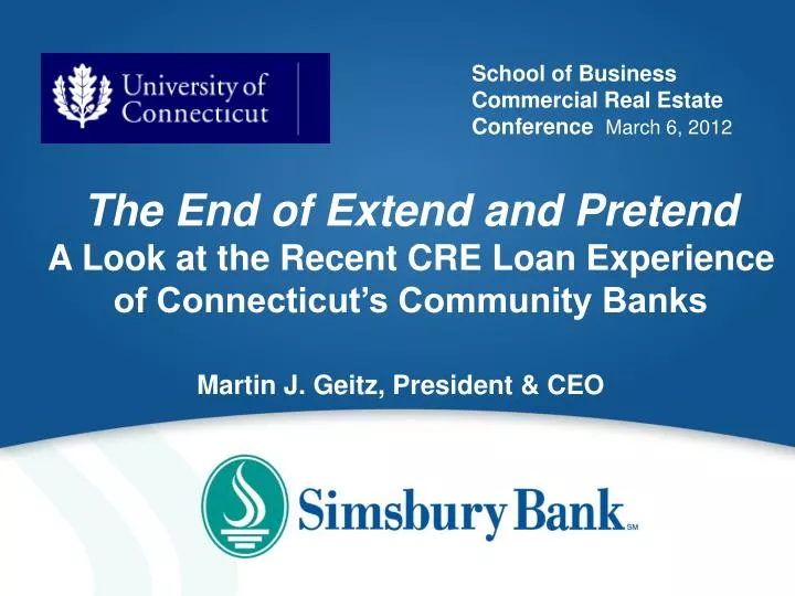 school of business commercial real estate conference march 6 2012