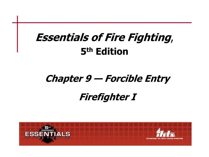 essentials of fire fighting 5 th edition