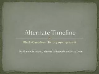 Alternate Timeline