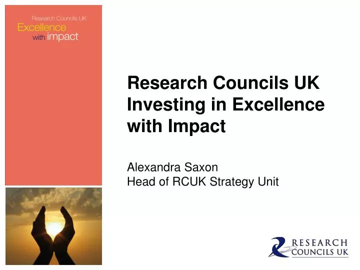 research councils uk investing in excellence with impact
